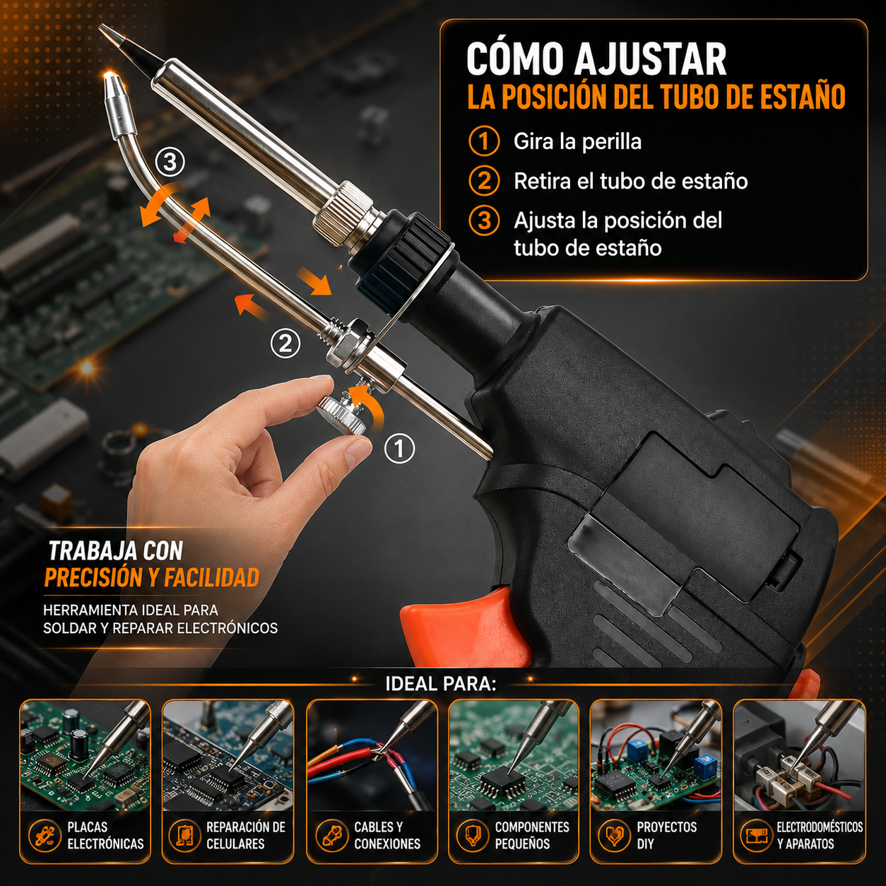 Kit de pistola de soldar 60W