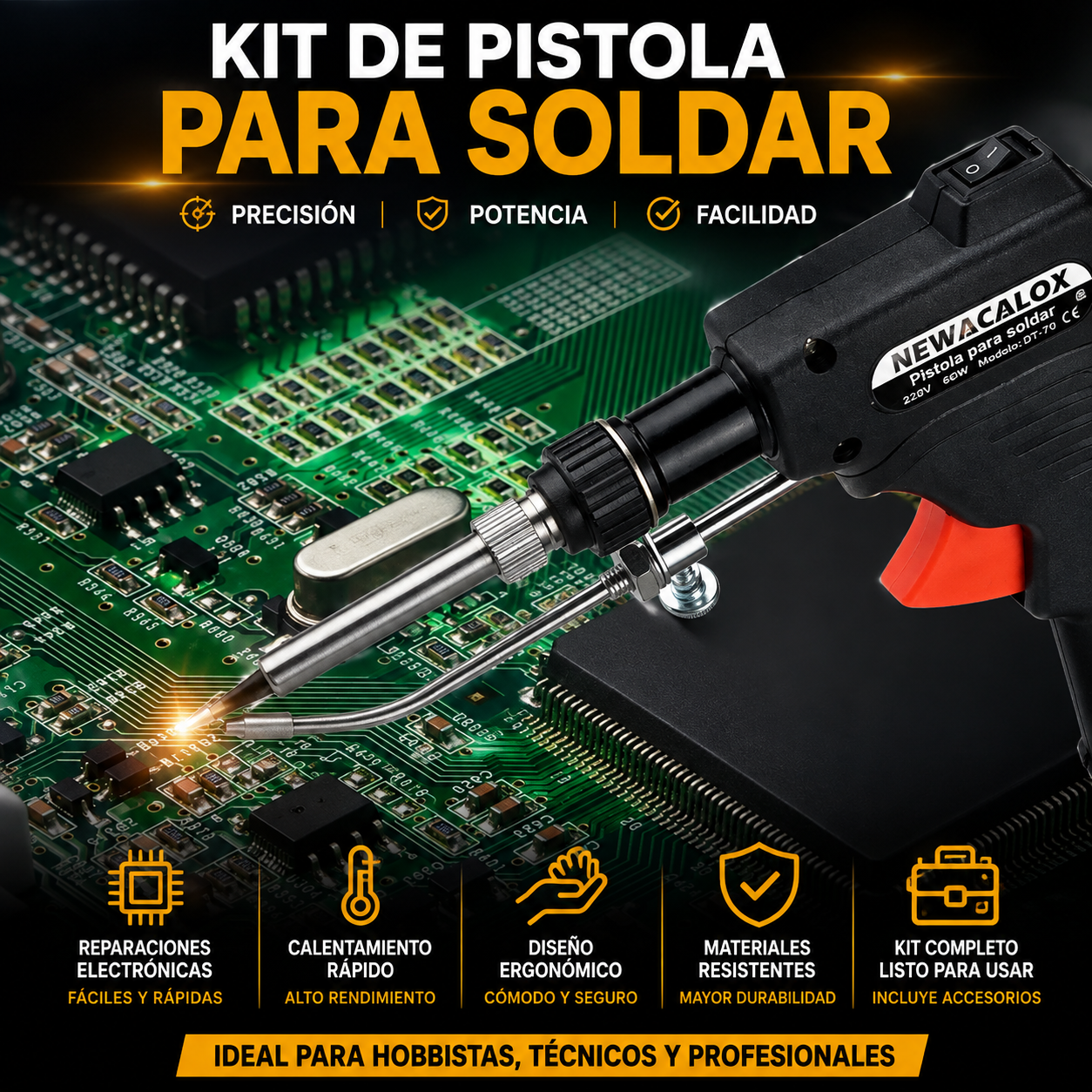 Kit de pistola de soldar 60W