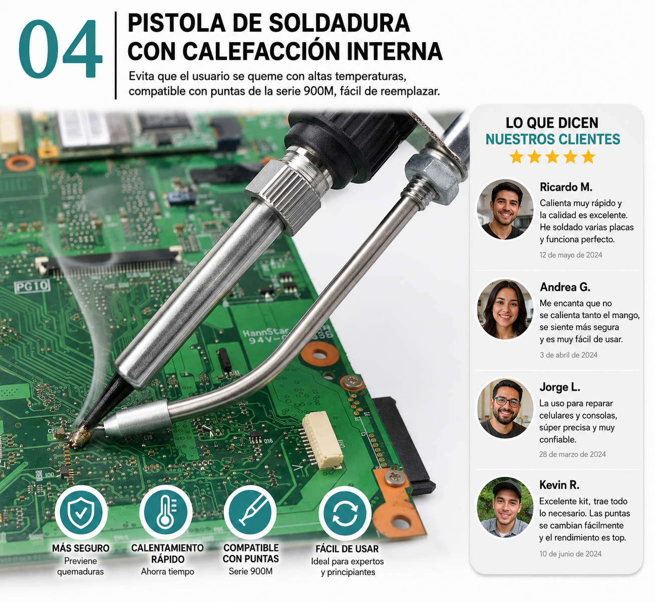 Kit de pistola de soldar 60W