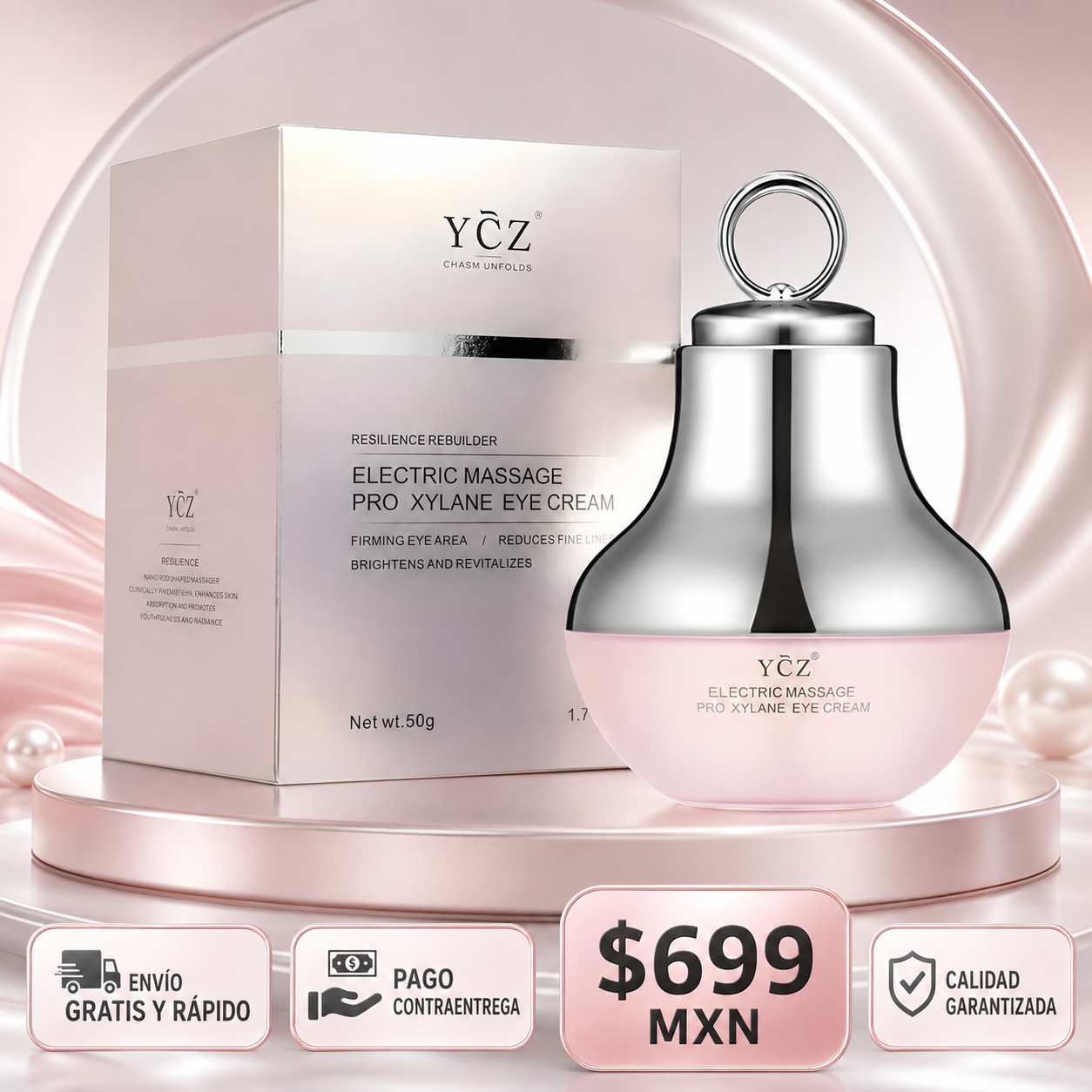 Crema de ojos masaje eléctrico
